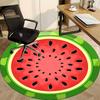 1pc Watermelon Slice Carpet for Office Non-Slip, Round Carpet, Soft & Comfortable, Carpet for Office, Lightweight Round Floor Mat