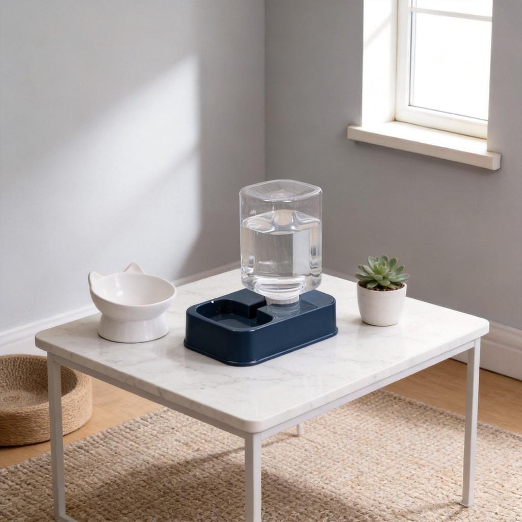 Pet Mate Automatic Cat Water Fountain With Large Capacity For Hydration And Feeding