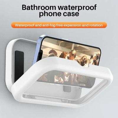 Handyhalterung Verstellbare Klebende Wandhalterung Wasserdichte Box Dusche Badezimmer Handy Ständer TV Aufholnutzung Alle Smartphones