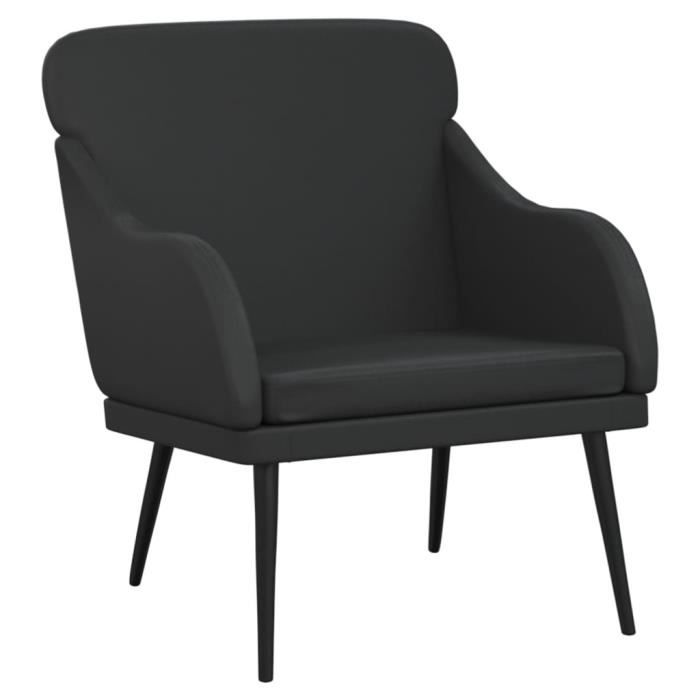 351424 vidaXL Fauteuil Noir 63x76x80 cm Similicuir