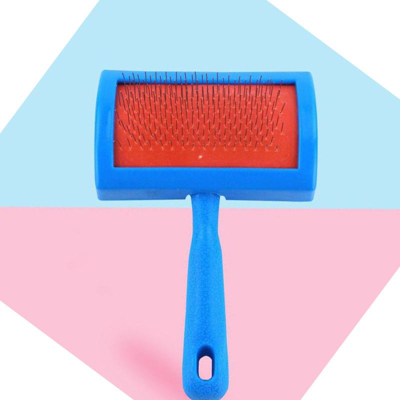 Stain-resistant Fur Brush For Dogs Plastic Handle Wholesale Pet Grooming Tool