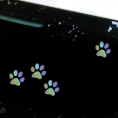 Car Decor Sticker Eye-catching Fine Workmanship PVC Animal Cat Paw Print Sticker for