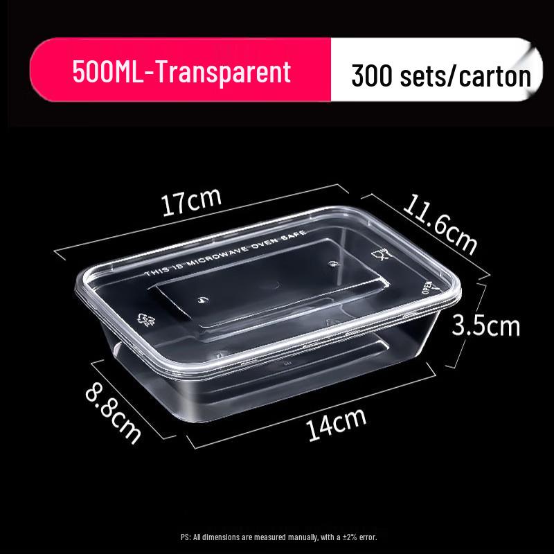 Square Disposable Takeout Food Container with Lid