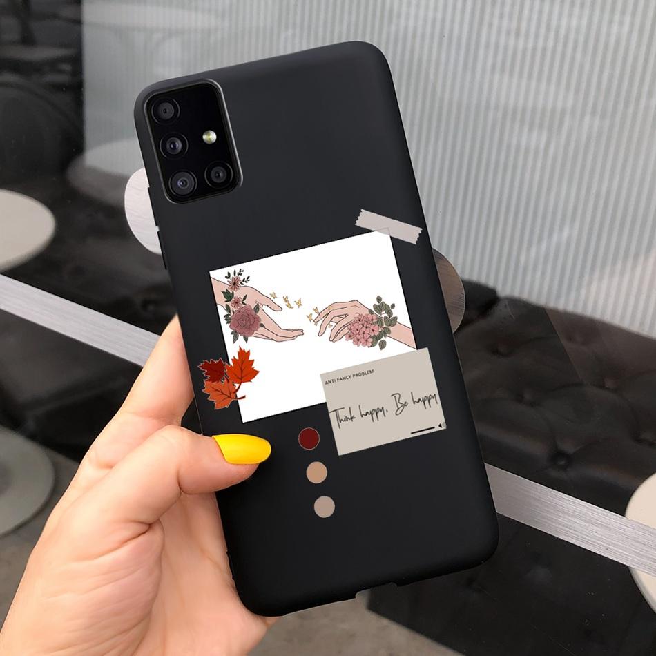 Cute Cartoon Phone Case For Samsung Galaxy M51 M31 Candy Color Soft Silicone Back Cover For Samsung M51 SM-M515F M31 Prime M315F