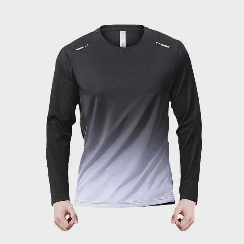 Men's Ice Silk Quick-Dry Long-Sleeve Sun Protection T-Shirt for Outdoor Activities