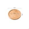 Pot Drainage Tray Multiple Shapes Bamboo Waterproof Round Plant Saucer for Indoor,