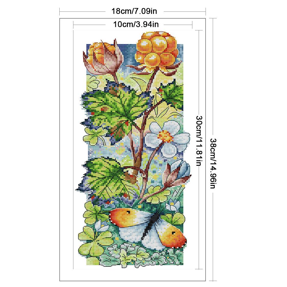 Partial Embroidery Eco-cotton Thread 14CT Printed Scenery Cross Stitch Kit
