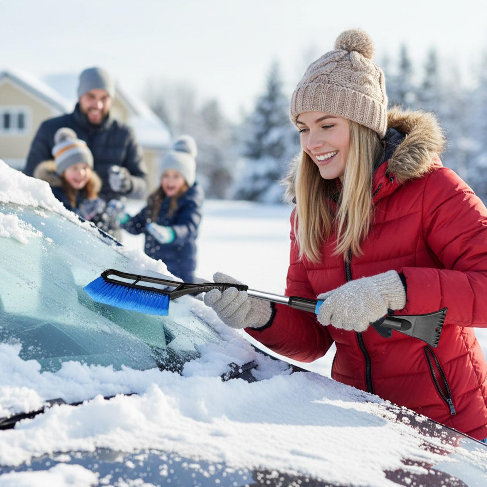 

Snow Brush 36-inch Extendable Broom Shovel Detachable Car Snow Brush And Ice Scraper For Trucks SUV Window Roof Glass Exterior China Mainland