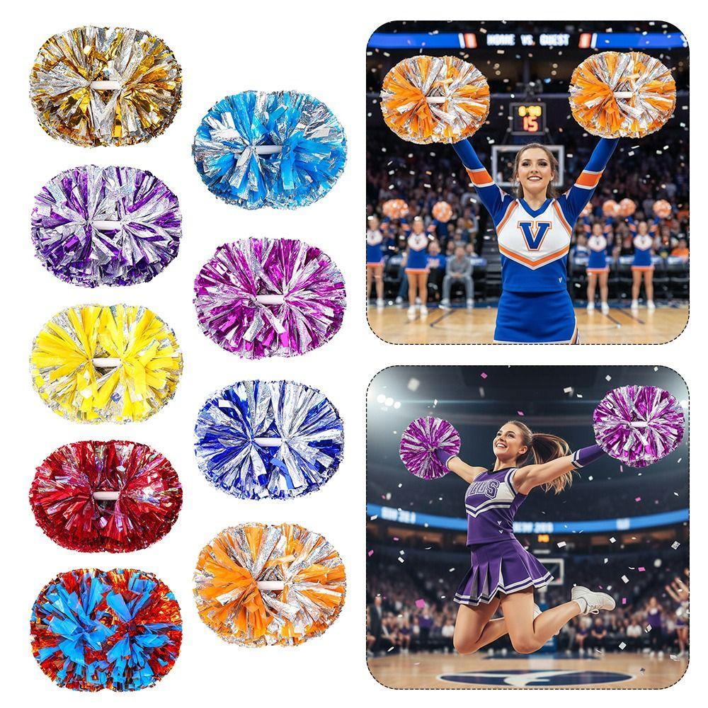 Multicolors Cheerleader Pom Poms 30cm*37cm Cheerleading Ball  Cheerleading Events