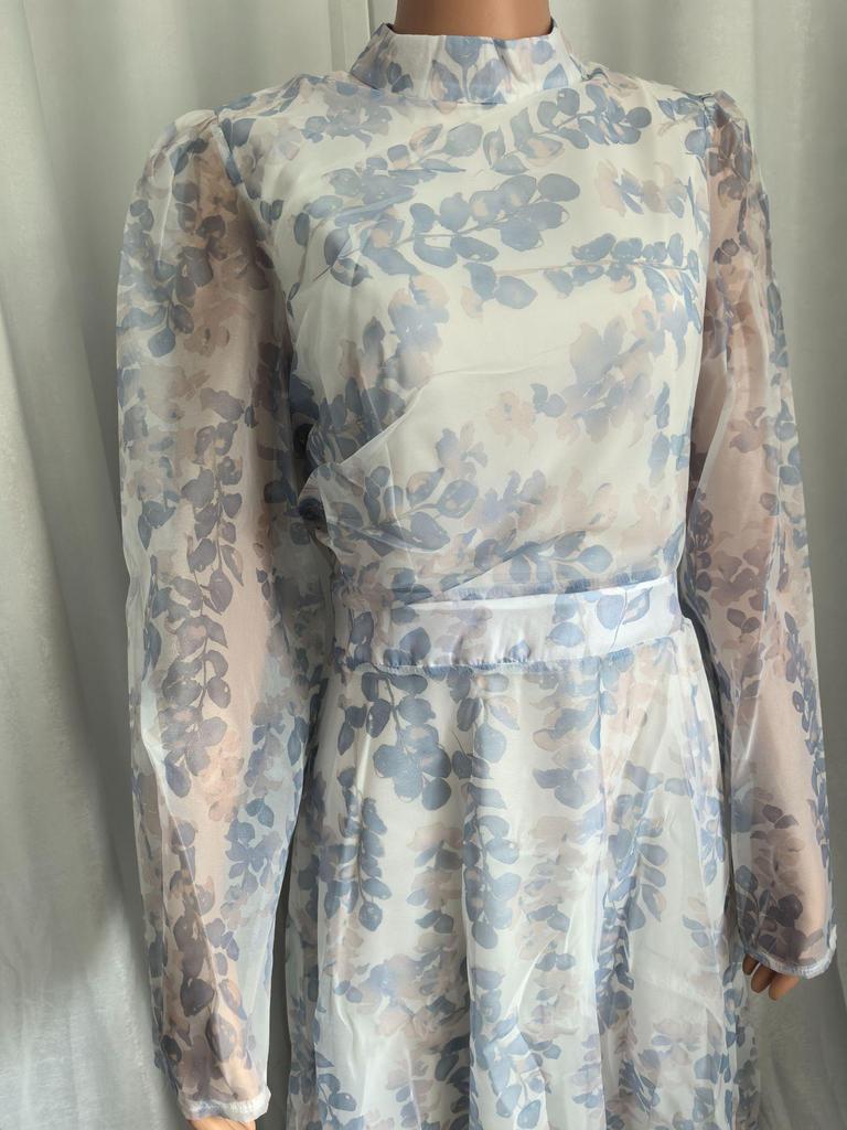 2024 Elegant French Slimming Dress with Flared Sleeves & Waist Tie for Women