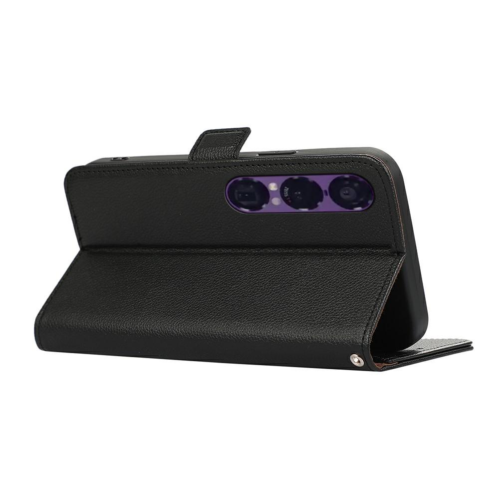 ABEEL For Sony Xperia 1 VII Case Litchi Texture Leather RFID Blocking Phone Cover