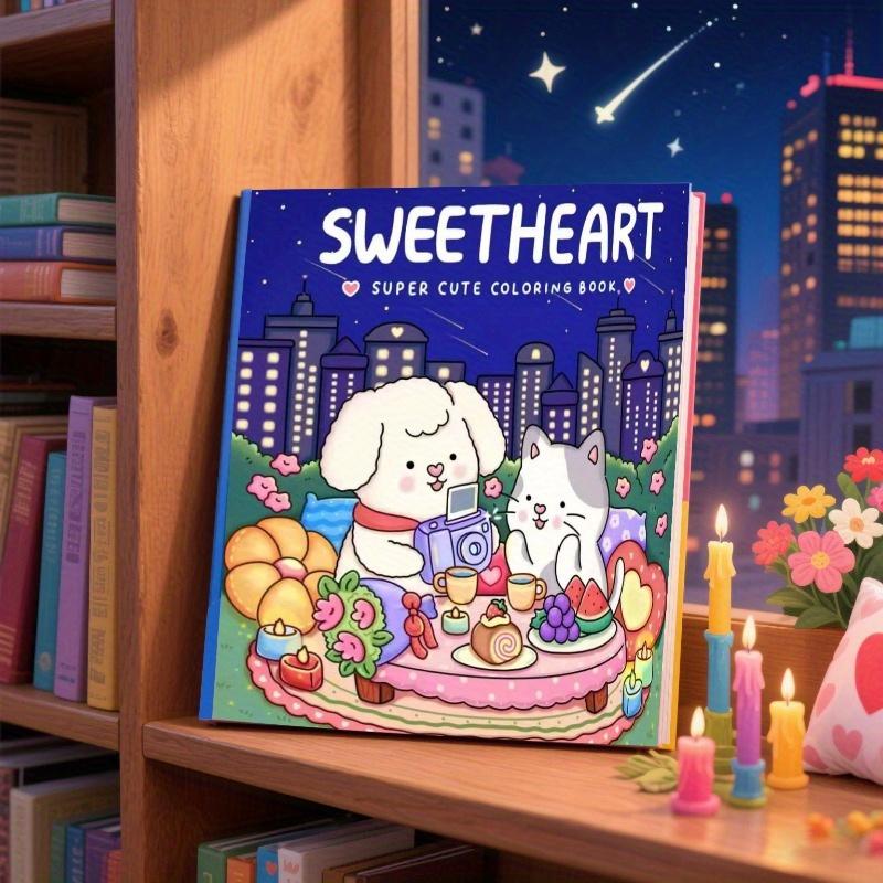 Premium Coloring Book with Vibrant Colors To Relieve Stress, Anxiety, and Make The Perfect Gift for Valentine's Day, Christmas