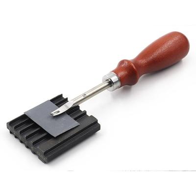 DIY Handgemachte Leder Werkzeug Stahl Doppel Seite Reparatur Werkzeuge Für Schärfen Messer Breite Schaufel Edger Schäl Schneiden Leder Handwerk