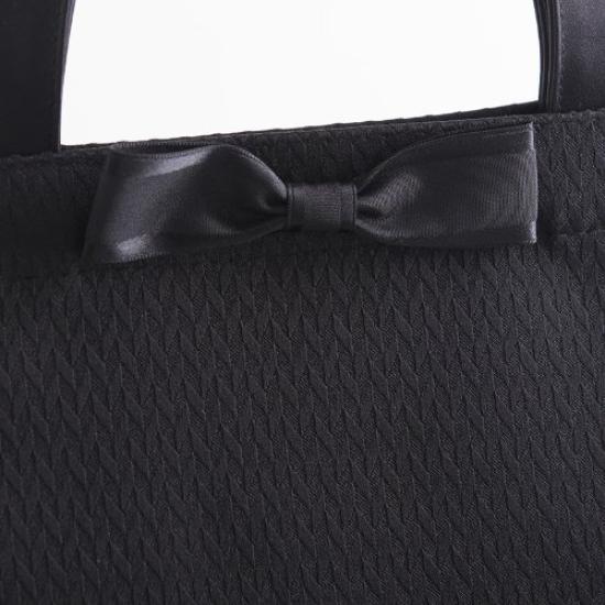 Large, ribbon-adorned sub-bag, fits B4 documents, made in Japan, suitable for both formal and formal occasions, perfect for weddings, school entrance