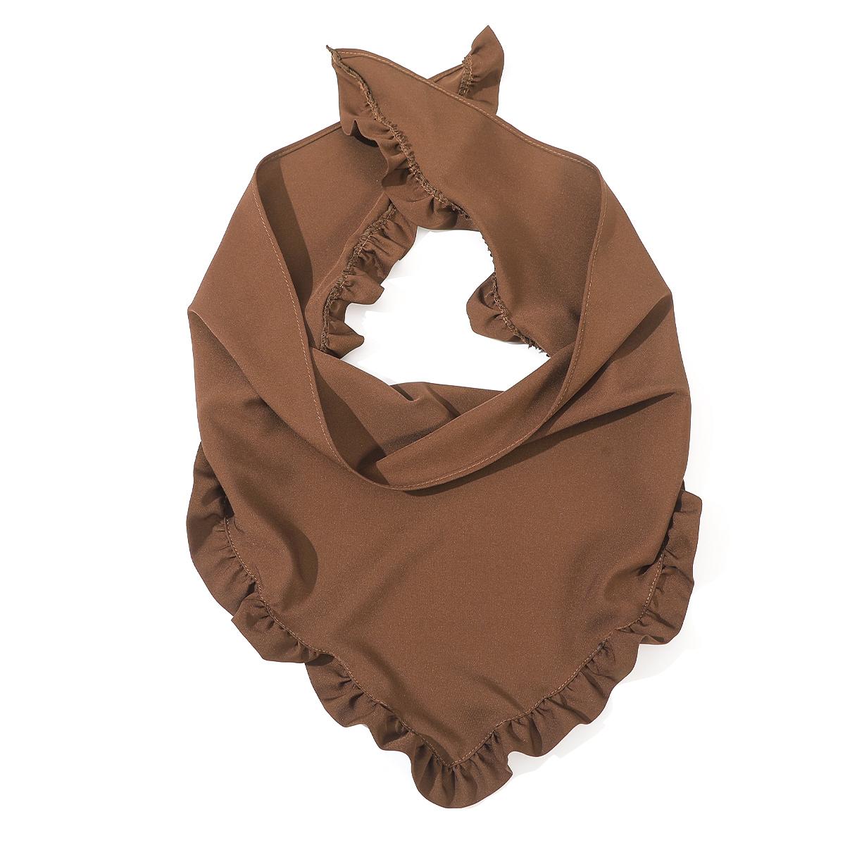 

Однотонна трикутна бандана-пов язка на голову Милий тюрбан з принтованої тканини Зморшки Хустка для волосся Аксесуари для волосся Богемний трикутний шарф Дівчина