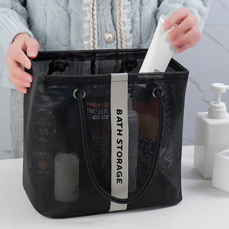 Kosmetická taška s velkou kapacitou, přenosná cestovní, umyvadlová kabelka, koupelnová průhledná sprchová kosmetická taštička, unisex toaletní taška