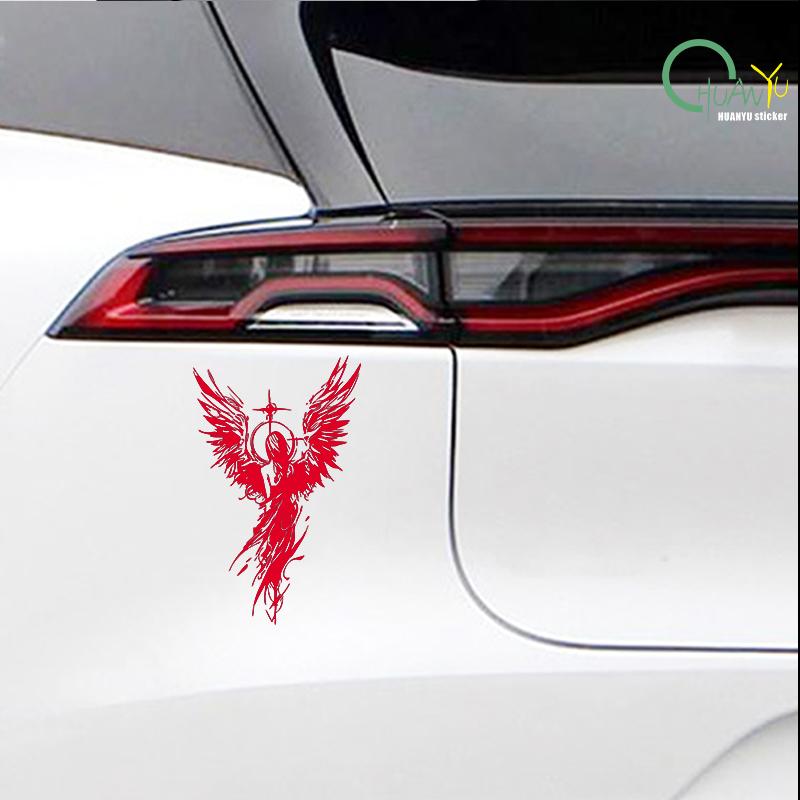 Engelsflügel Mädchen Kreativer Autoaufkleber Auto Motorrad Kratzfest Wasserdicht Reflektierend Dekorationsaufkleber