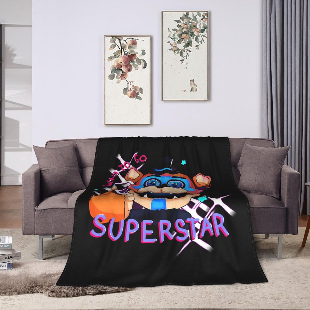 FNAF At Freddys Blankets Velvet Winter Portable Lightweight Thin Throw Blankets for Sofa Office Bedspreads