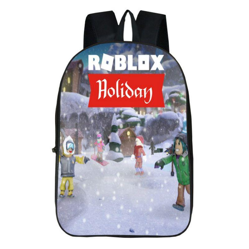 Roblox Pattern Kids School Backpack With Large Capacity And Durable Polyester Material