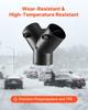 Diesel Heater Connector, 75mm Diesel Heater Duct Connector Accessories, 3-Way Y Branch Diesels Heaters Air Vent Duct with 2 90° Rotatable Valves,