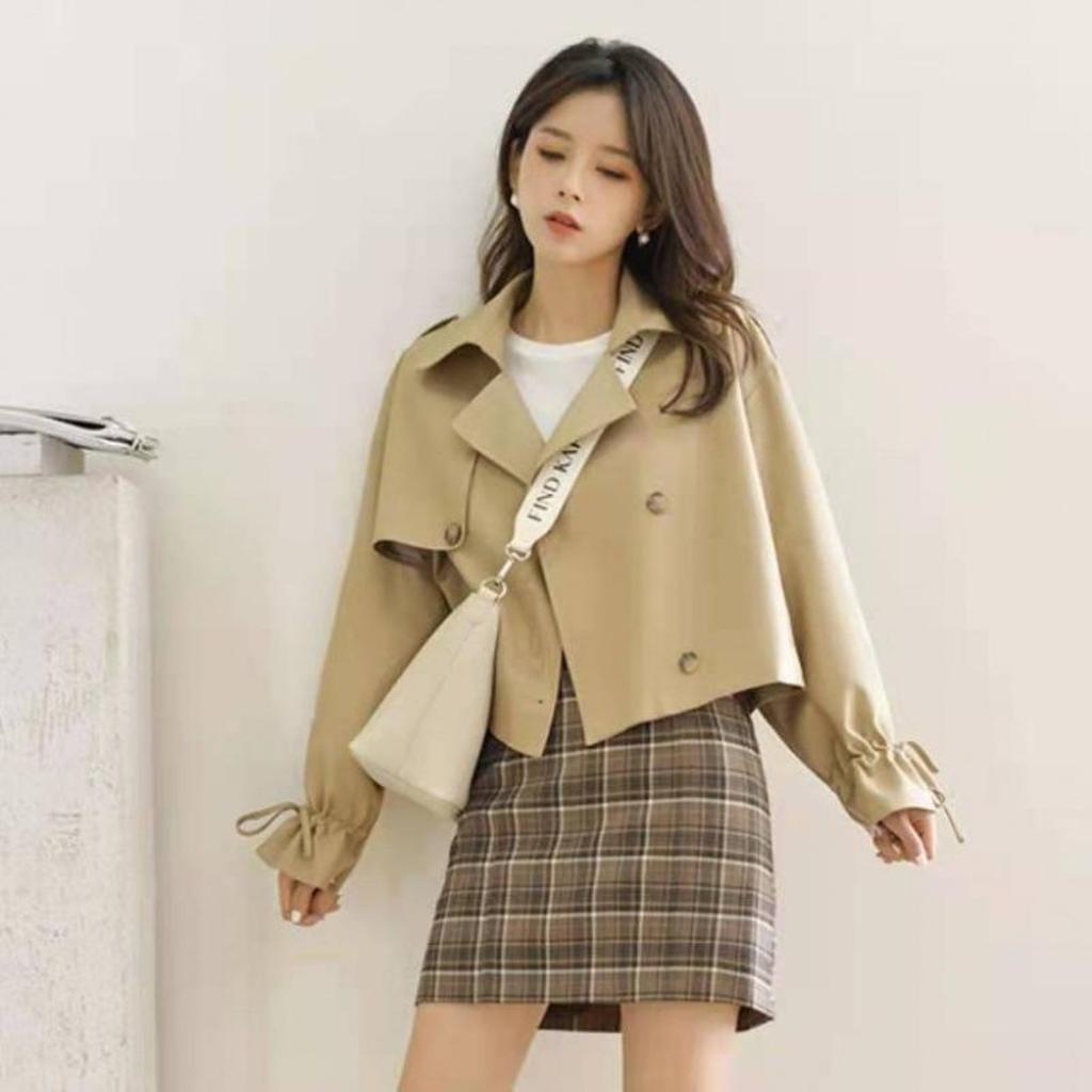 New Women's Clothing Loose Small Trendy Jacket Women's Trendy Ins Spring Fried Street Short Suit Trench Coat