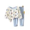 Kids Cotton Thermal Underwear Set Boys Girls Spring Autumn Pajamas Baby Warm Home Wear Long Sleeve Pants Lounge Suit