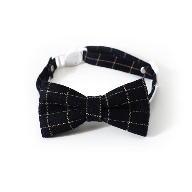 2PCS Adjustable Cat Collar Christmas Party Dogs BowTie Collar Pet Breakaway Necktie Collar Pet Festival Party Supplies