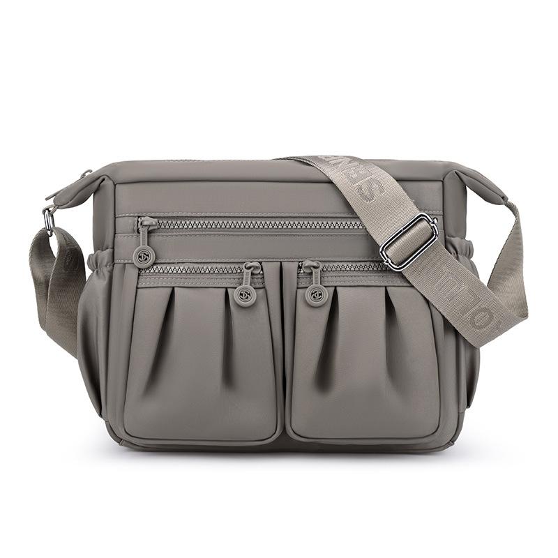 New Trendy One-Shoulder Crossbody Shopping Bag Multi-Compartment Casual Middle-Aged Mother Bag Nylon Cloth Women'S Bag