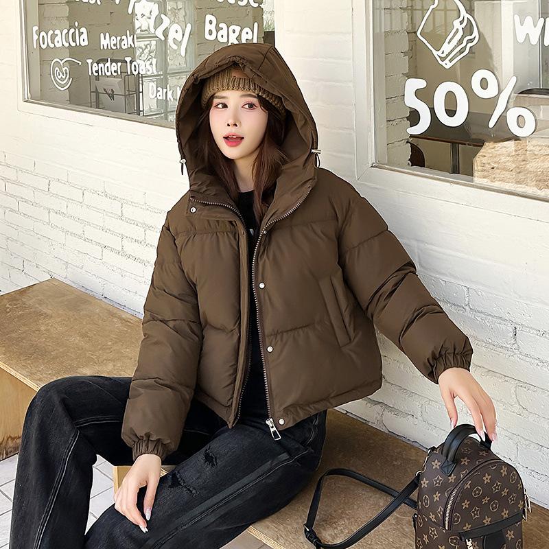 Winter new down cotton-padded clothes women's loose hooded short cotton-padded clothes cotton-padded jackets thickened bread clothes