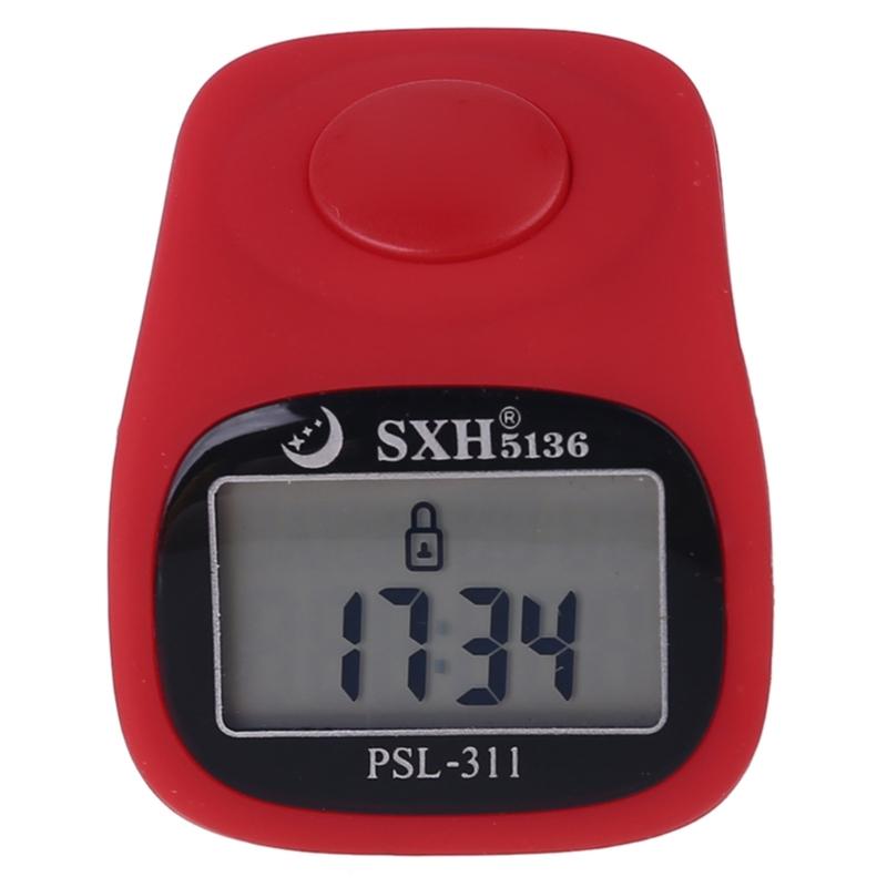 Tally Finger Counter Digital Finger Counter with LED Light Electronic Digital Hand Tally Counter for Muslim Prayer