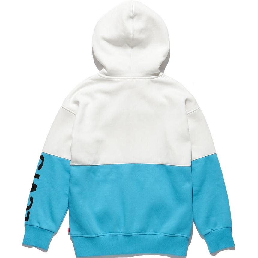 Levis Color Block Casual Hoodie Women Hoodies Blue White 84673-0001