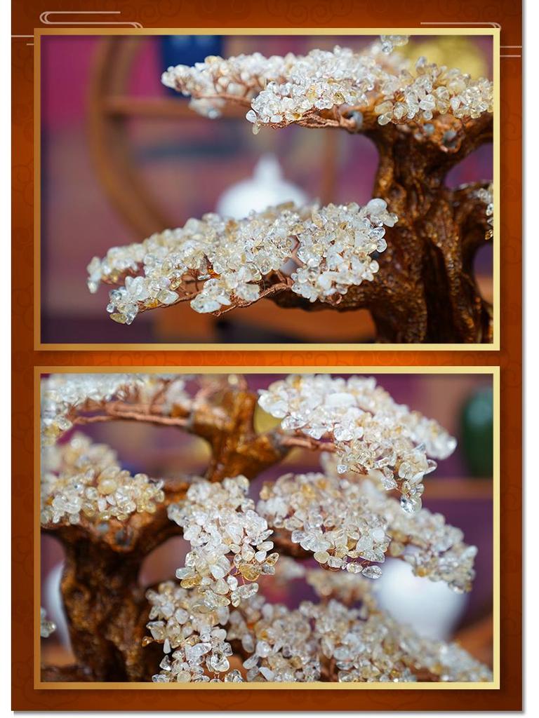 Pink Crystal Money Tree: Attracts Wealth and Enhances Relationships - Perfect for Living Rooms, Offices, Housewarmings, and Ceremonies