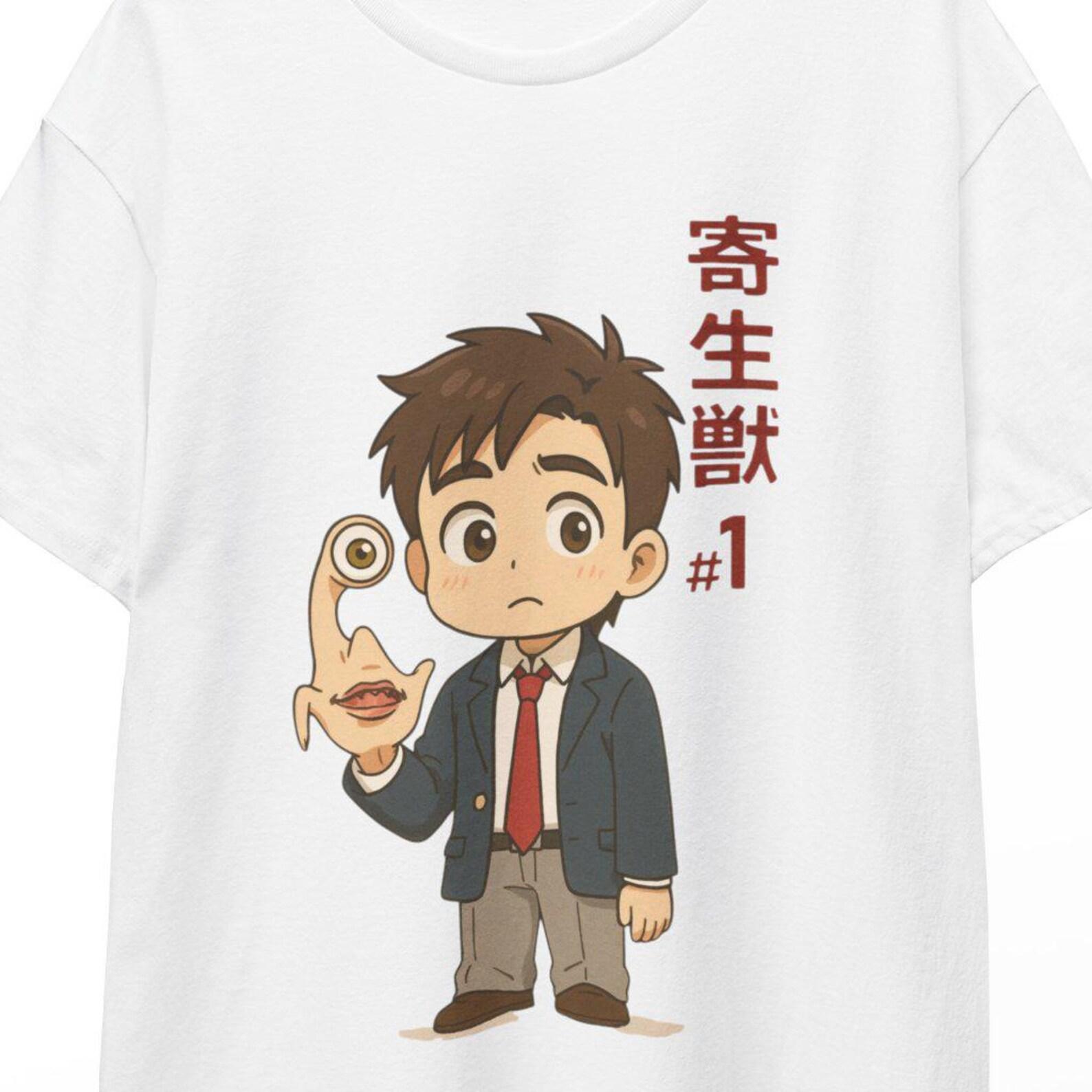 Parasyte Shirt Migi Parasyte the Maxim Anime T-Shirt Shinichi Izumi Horror Manga Tee Kanji T-Shirts Parasyte Sticker Poster Yugi Shirt Anim S