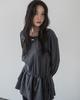HAVISM Double Frill L/S Tee(Charcoal)