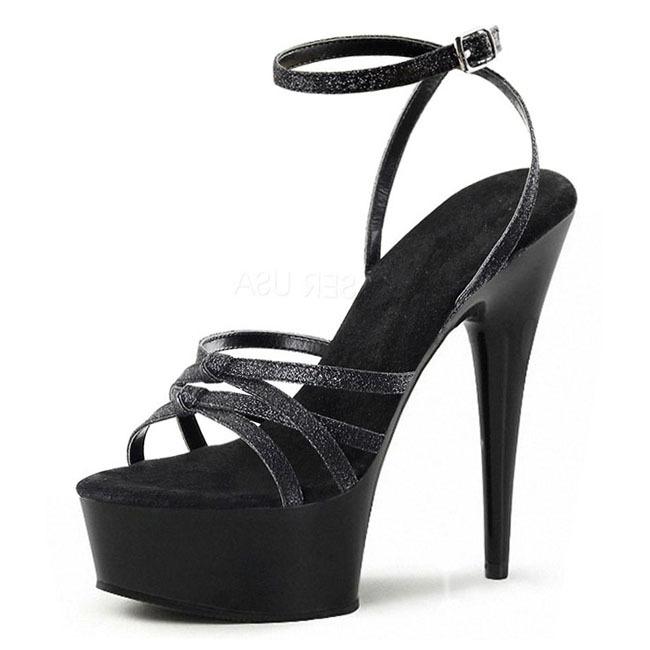 Thin heel sandals women's summer 2025 new waterproof table one-word buckle rhinestone open-toed fish mouth high heels silver