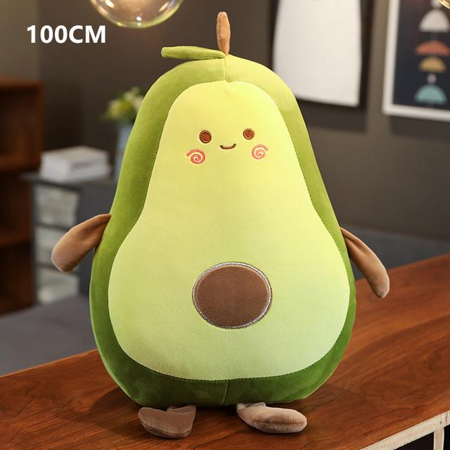 Giant Long&Fat Avocado Stuffed Plush Toy Filled Doll Fruit Cushion Pillow Soft Plush Doll Toy Child Baby Girl Birthday Gift