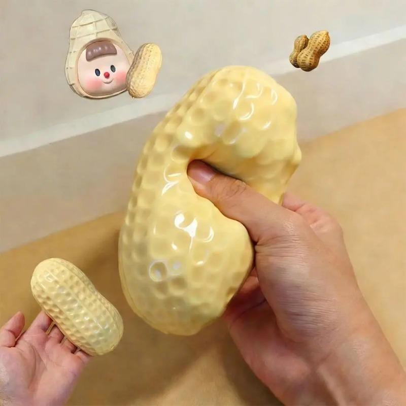 Creative Slow Rebound Simulated Peanut Squishy Toy Stress Relief Soft Decompression Toy Squeeze Fidget Toy Party Favors Gift