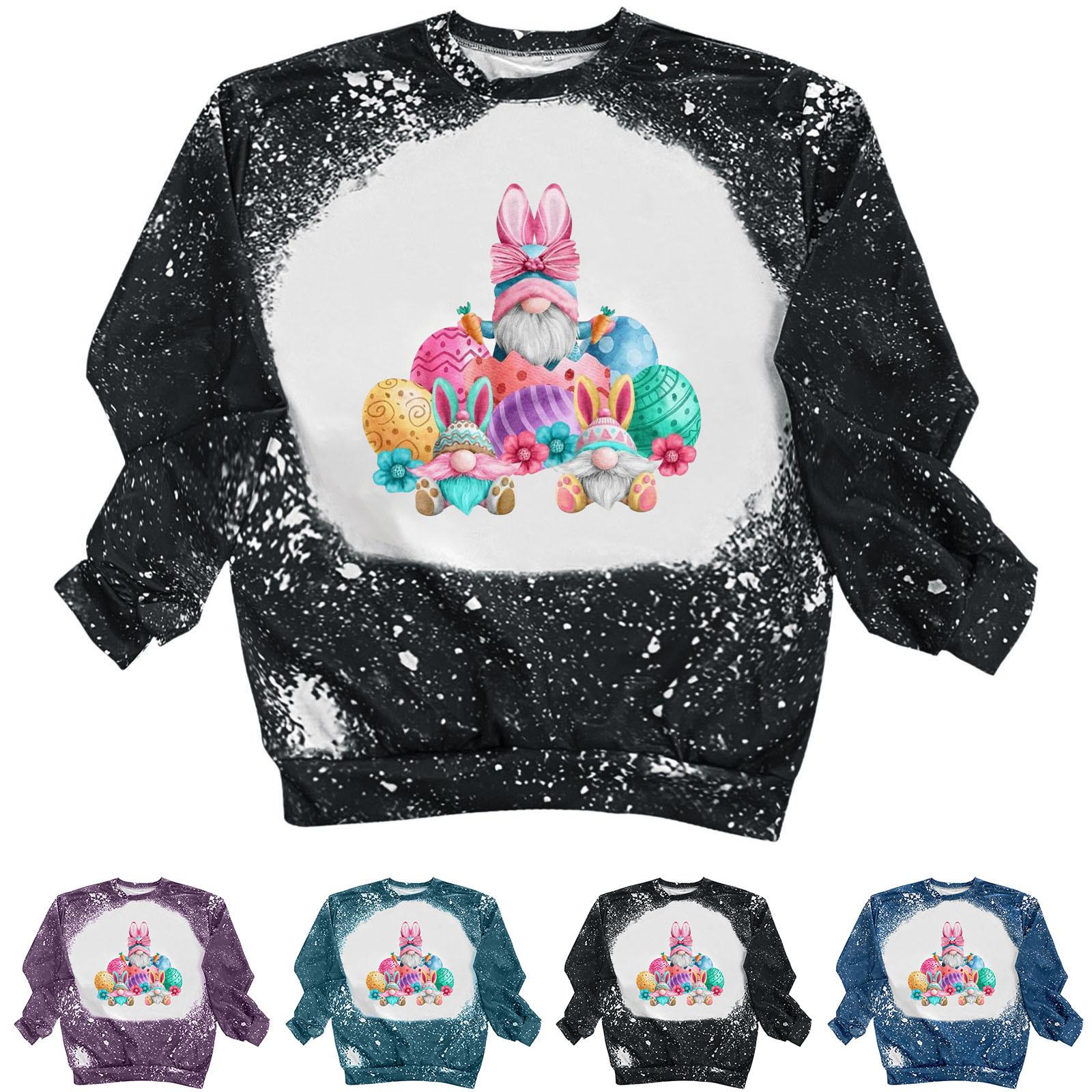 

Женский повседневный пуловер с круглым вырезом и длинным рукавом с принтом