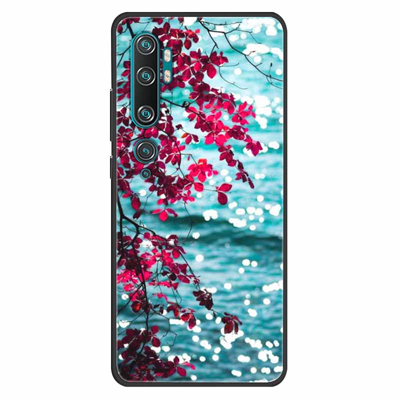 For Xiaomi Mi Note 10 Case Silicone Soft Owl Lion TPU Fashion Back Cover For Xiaomi Mi Note10 Cases Protective Printed Covers