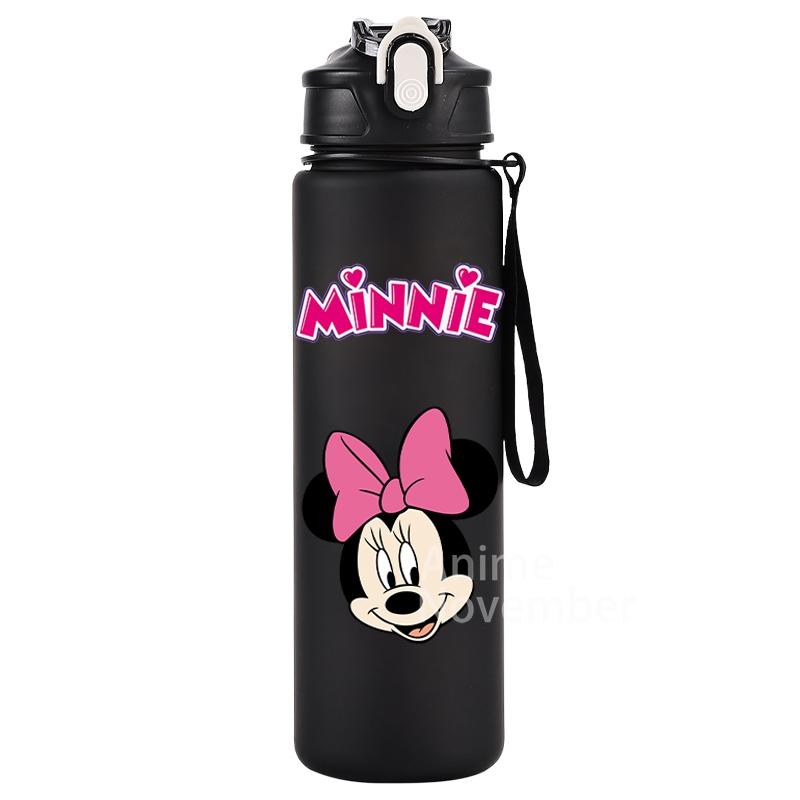 Disney Mickey Mouse Water Cup Minnie Gradient Straw 750Ml Large Capacity Camping Drinking Tools Outdoor Sports Minnie Water Cups