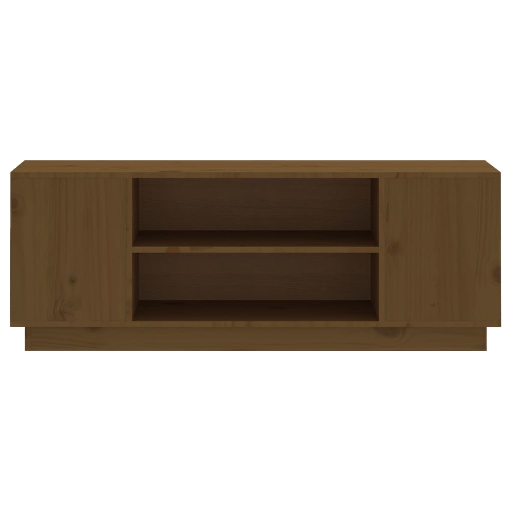 TV Cabinet Honey Brown 110 x 35 x 40.5 cm Solid Pine Wood