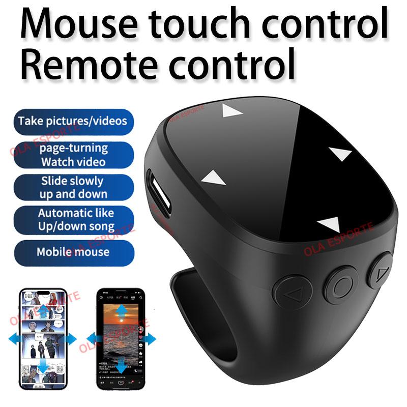 Remote Control for Short Video, Touch Screen Page Turner for IOS Phone, Bluetooth Camera Video Recording Remote, Scrolling Rings