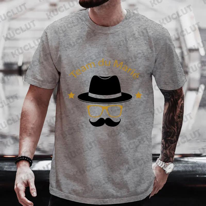 French Men Single Farewell Bachelor Stagparty Tees Future Team Groom Squad Evg Tops Groomsman Wedding Party T Shirt Short Sleeve