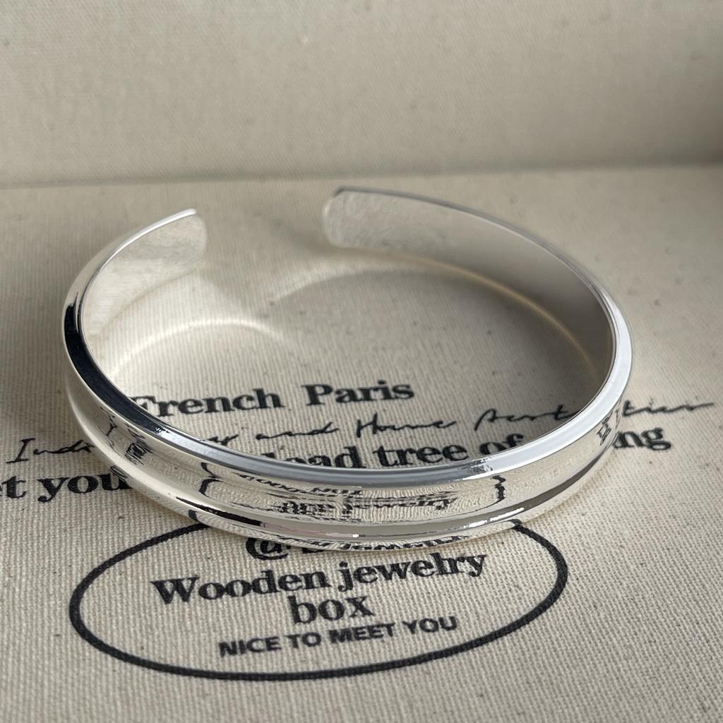 100% Massief 925 Sterling Zilver Retro Armband voor Dames Heren Vintage Handgemaakt Eenvoudig Smal Eenvoudige Armband Verjaardagscadeau