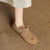 Fashion Brand Shoes Woman 2025 Trend Autumn New Vintage Suede Leather Loafers Women's Casual Flats Shoes British Style Flat Single Pumps