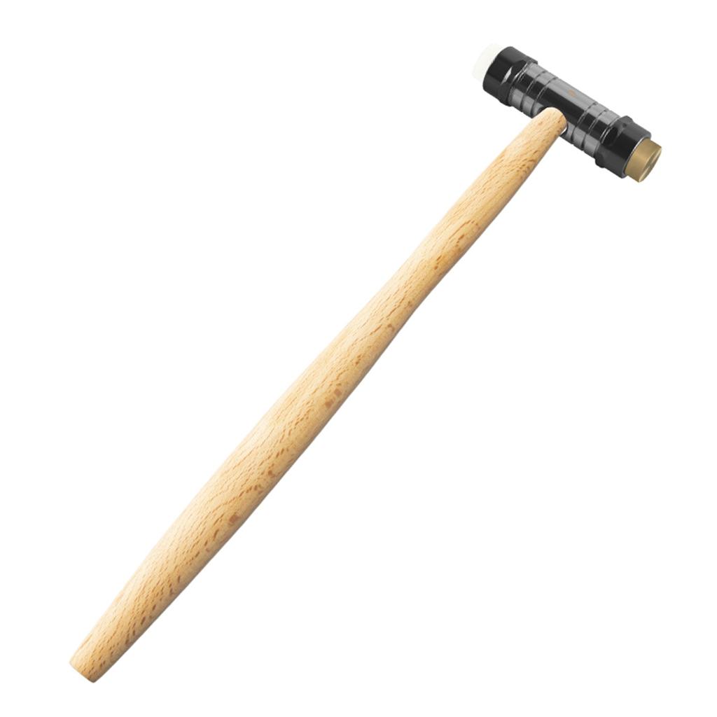 Lightweight Double Head Hammer Suitable for Watchmakers Jewelry and Instrument Repair Wood Handle Home Professional Use