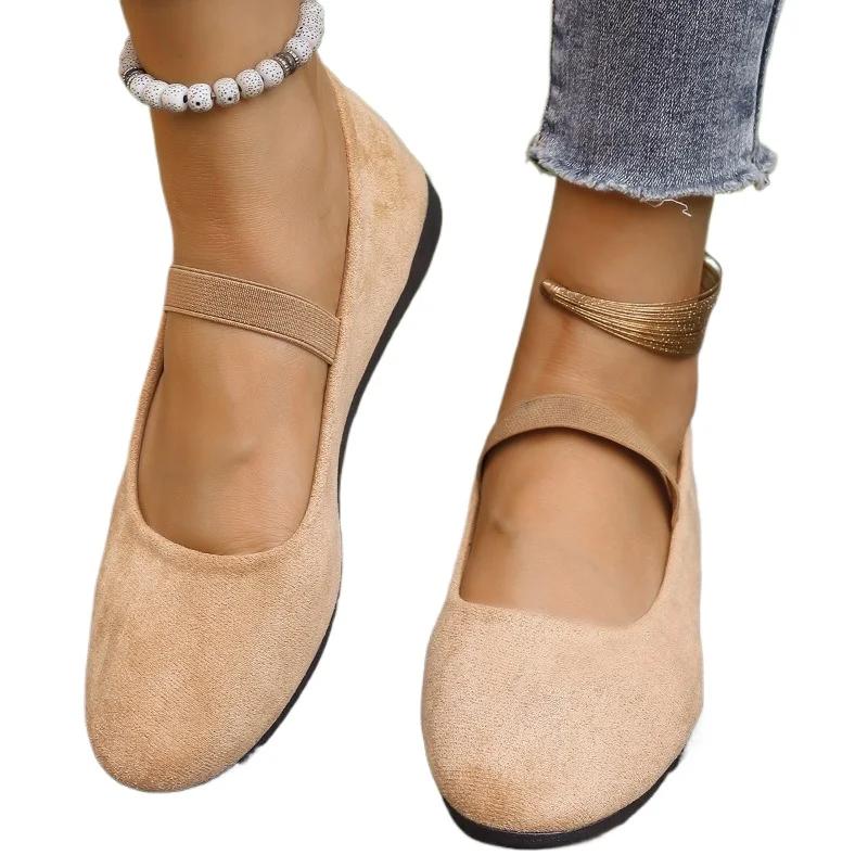 Fashion 2025 New Shoes Female Shallow Women's Flats Fashion Round Toe Daily Best Seller Soft Bottom Light Comfortable Flat Low Heels