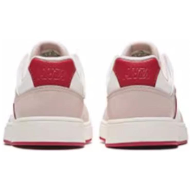 Anta Comfortable Versatile Non-Slip Wear-Resistant Low-Top Skate Shoes Women Sneaker White Red 122448011-3