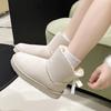 Schneestiefel Damen Winter Samt verdickt Schnee Baumwolle Schleife dicksohlige große Baumwollschuhe warme Stiefel Damen