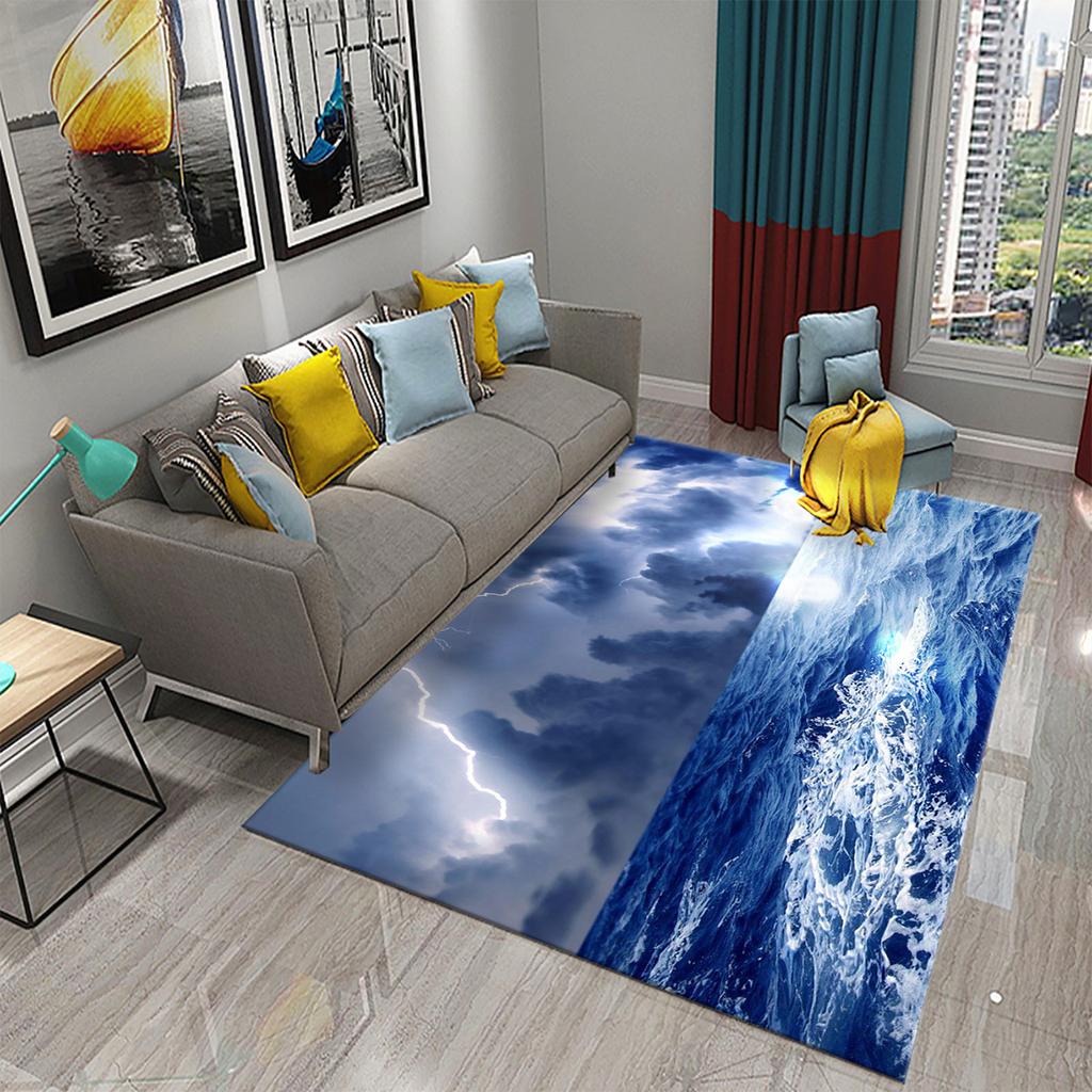 Bathroom Toilet Bedroom Kitchen Living Room Non-slip Floor Mat Sunset Ocean Beach Sky Landscape Rug